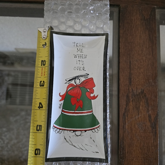 New- Christmas "Tell Me When Its Over" Ceramic Candy Dish. - Picture 2 of 5